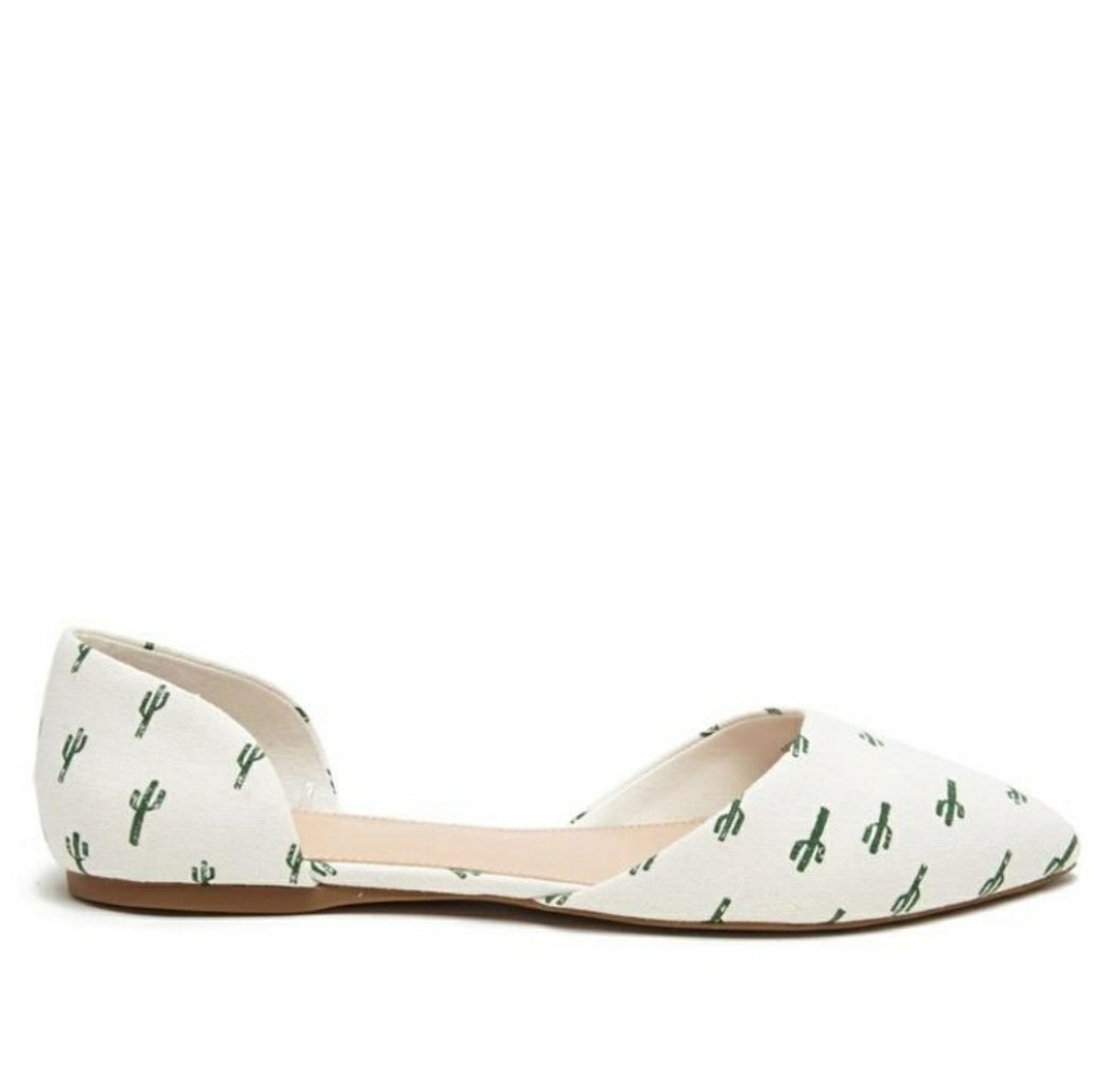 Forever 21 Cactus Print d'Orsay Flats - Picture 4 of 5
